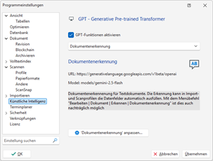 Programmeinstellungen