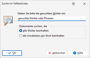 Erweiterte Volltextsuche