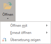 Menü Start | Öffnen