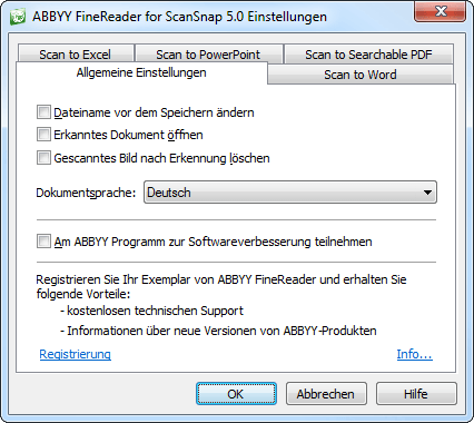 abbyy finereader for scansnap 5.0